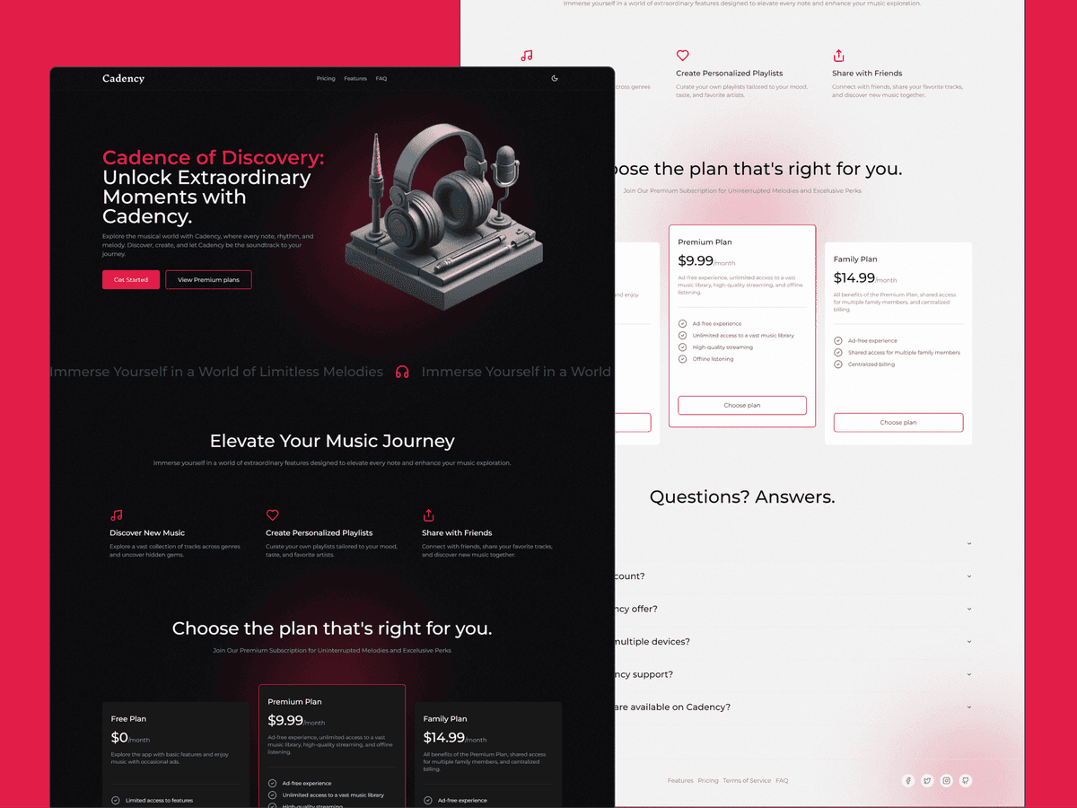 Cadency | Music Web App