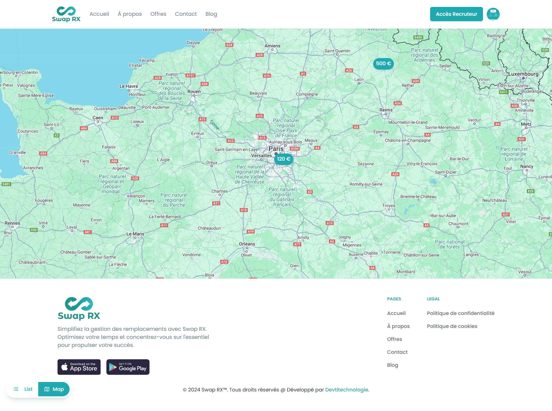 Map-based job discovery